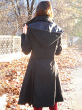 Aurohaya Hooded Wool-Look Midi Coat Elegant Button-Front Women’s Winter Jacket Plus Size
